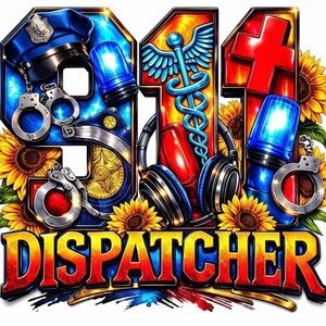 911 Dispatcher Graphic Tee Design - Vibrant Emergency car decal sticker